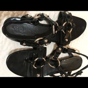 Alexander McQueen black sandels